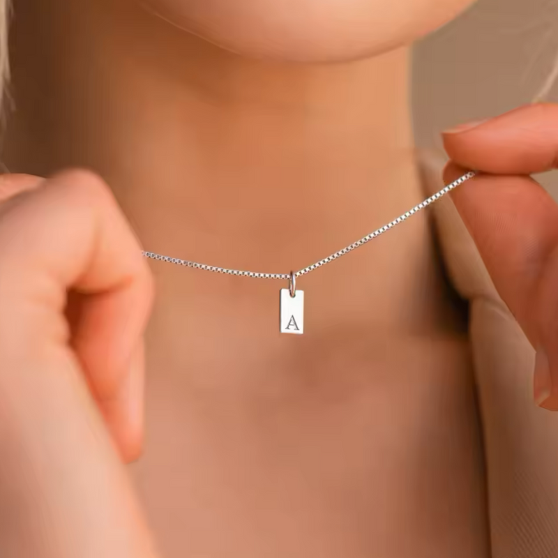 Initial Tag Necklace