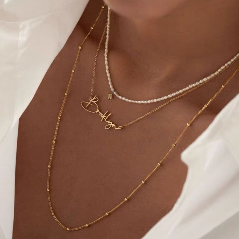 Signature Script Name Necklace