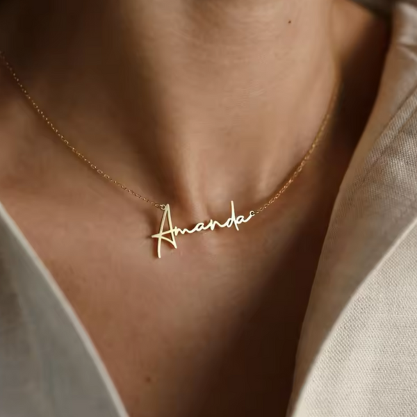 Signature Script Name Necklace