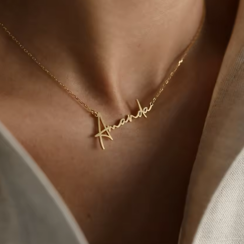 Signature Script Name Necklace