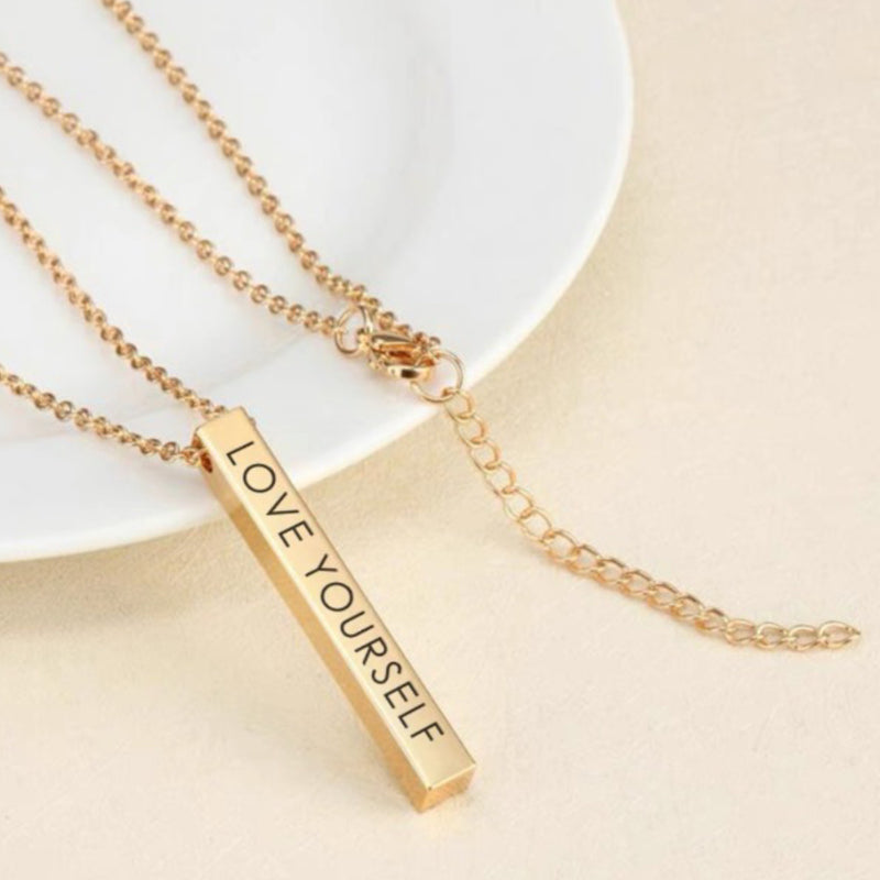 Engravable Bar Necklace