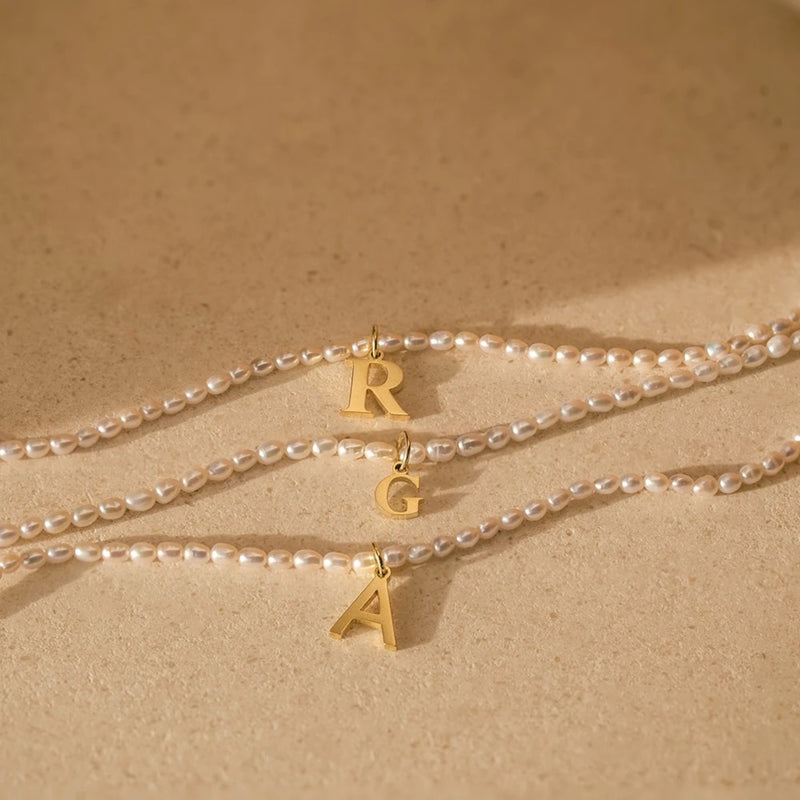 YourInitial Pearl Necklace