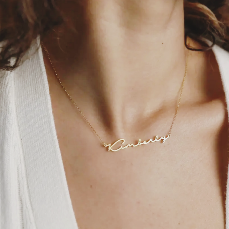 Dainty Script Name Necklace