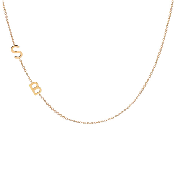 Sideway Initial Necklace