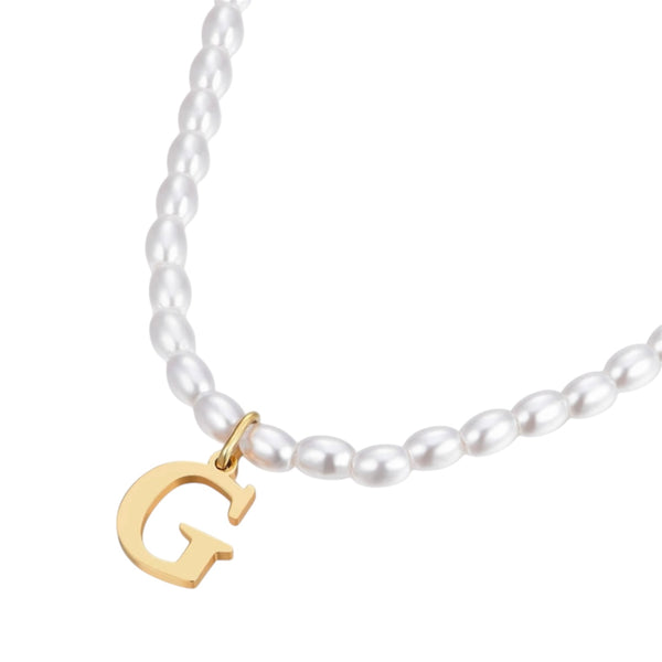 YourInitial Pearl Necklace