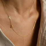 Sideway Initial Necklace